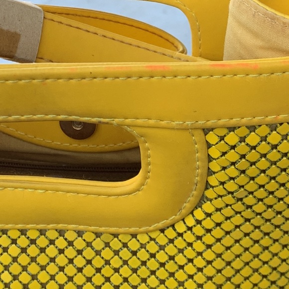 WHITING & DAVIS HANDBAG YELLOW MESH NWT Y2K - Picture 9 of 9